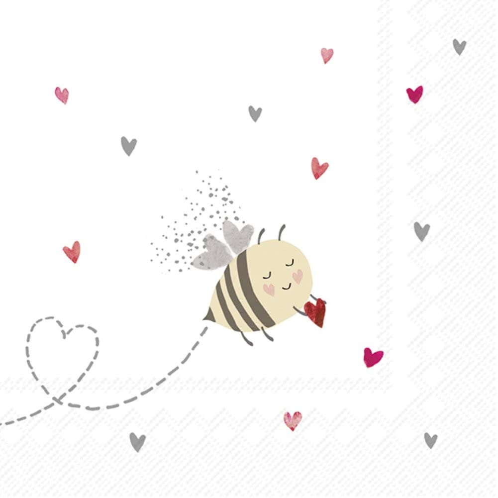Bee My Valentine Cocktail Napkins