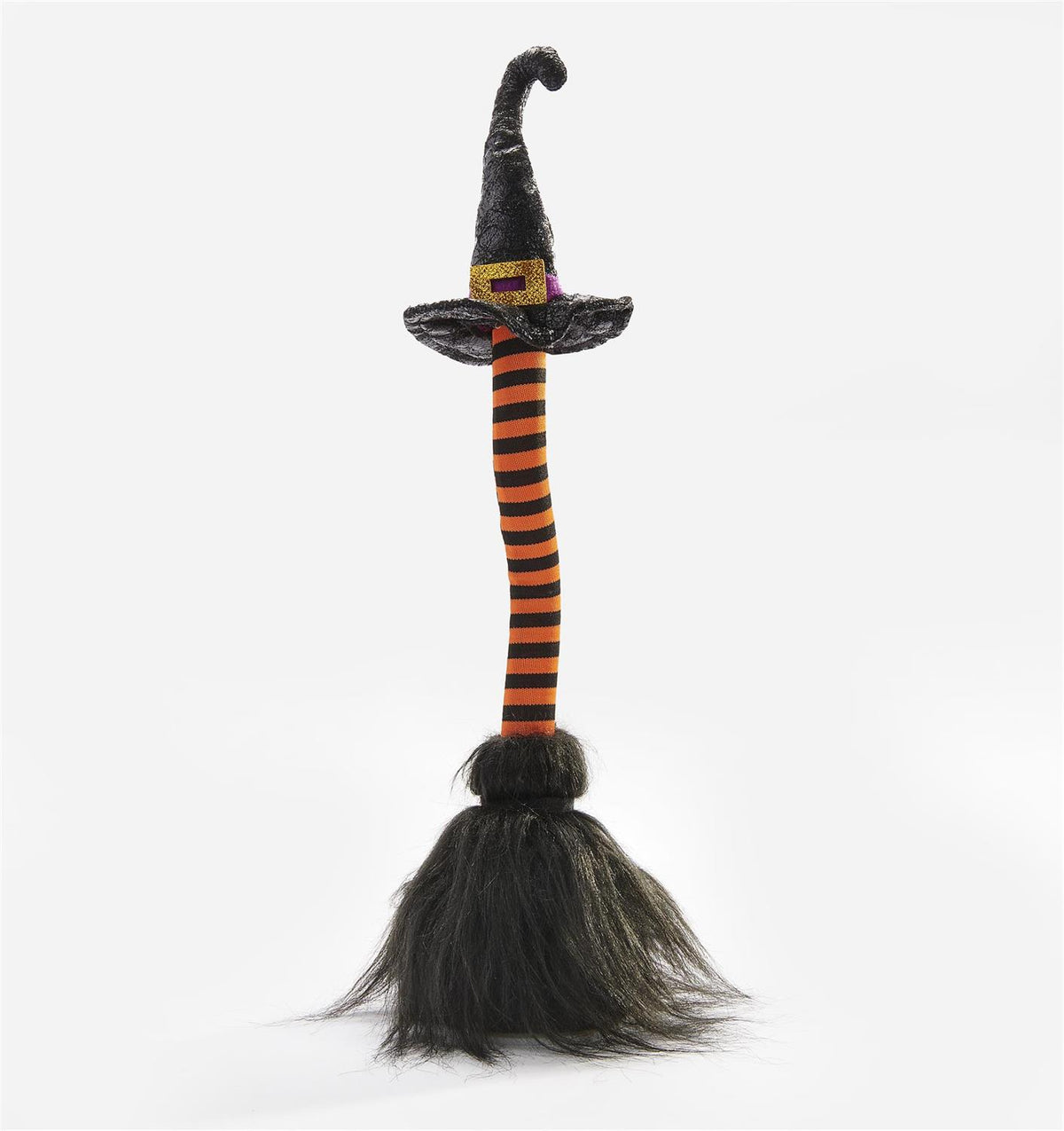 Black Witch Broom Motion Figurine