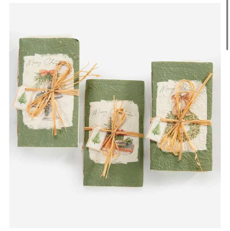 Green Christmas Blank Books, 3 Styles Available