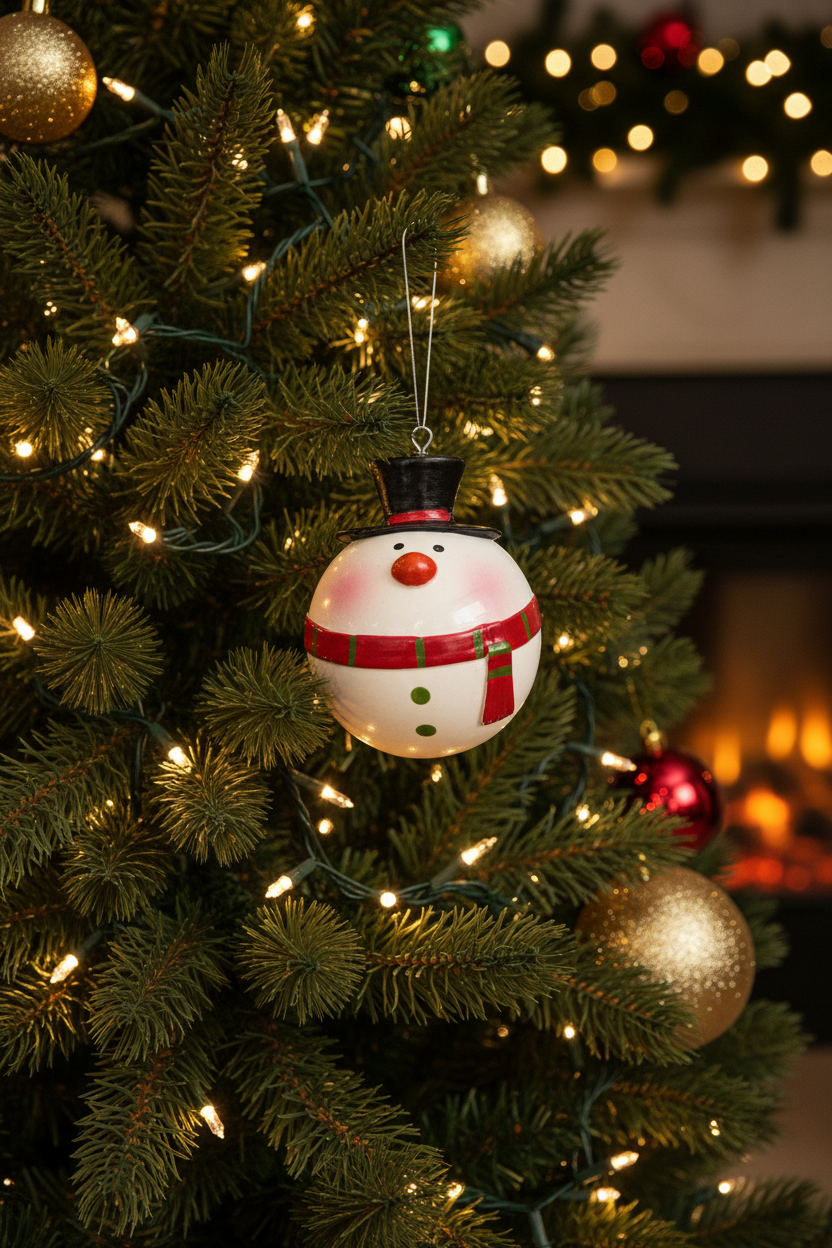 Metal Ball Ornament, 3 Inches, Spring Hanger, 2 Assorted (sold individually)