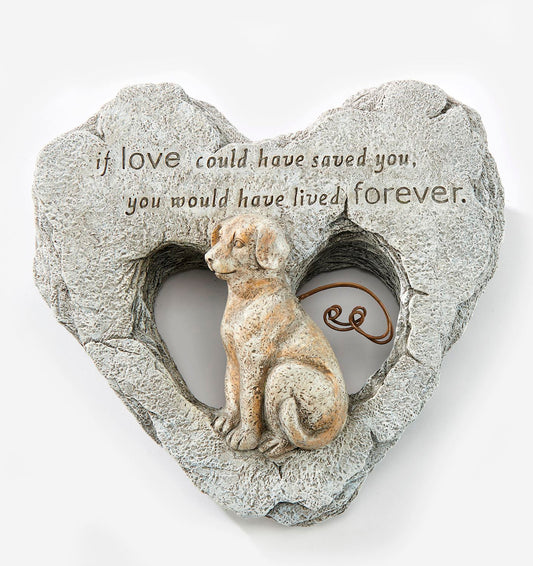 Heart Memorial Stone, Dog