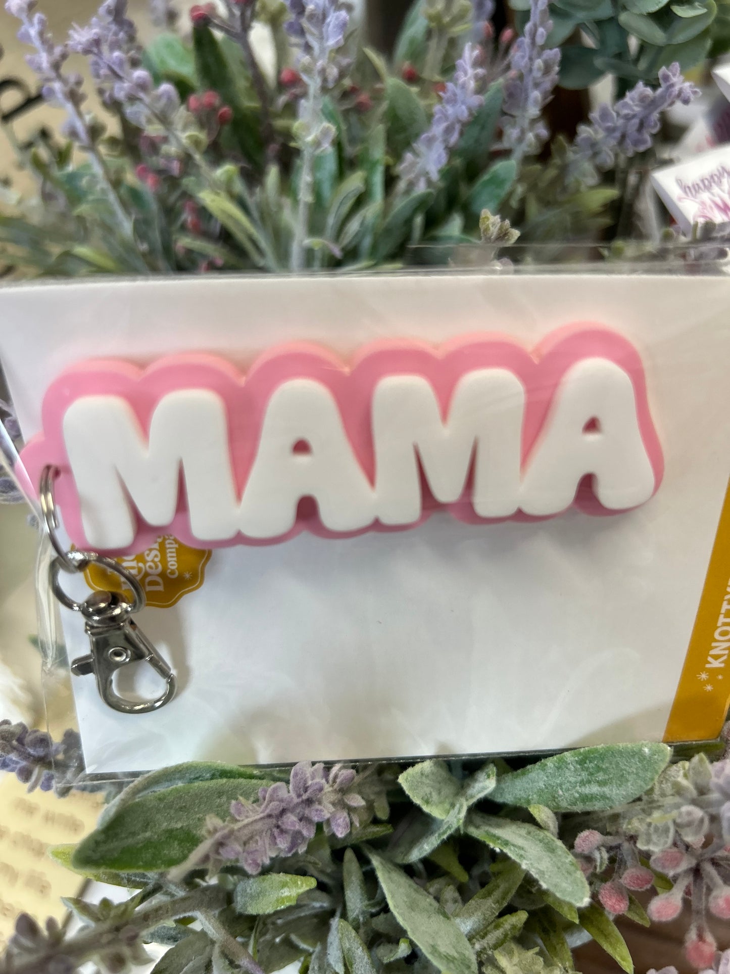 Mama 3D Acrylic Keychain: Lilac by Knotty Design Co.