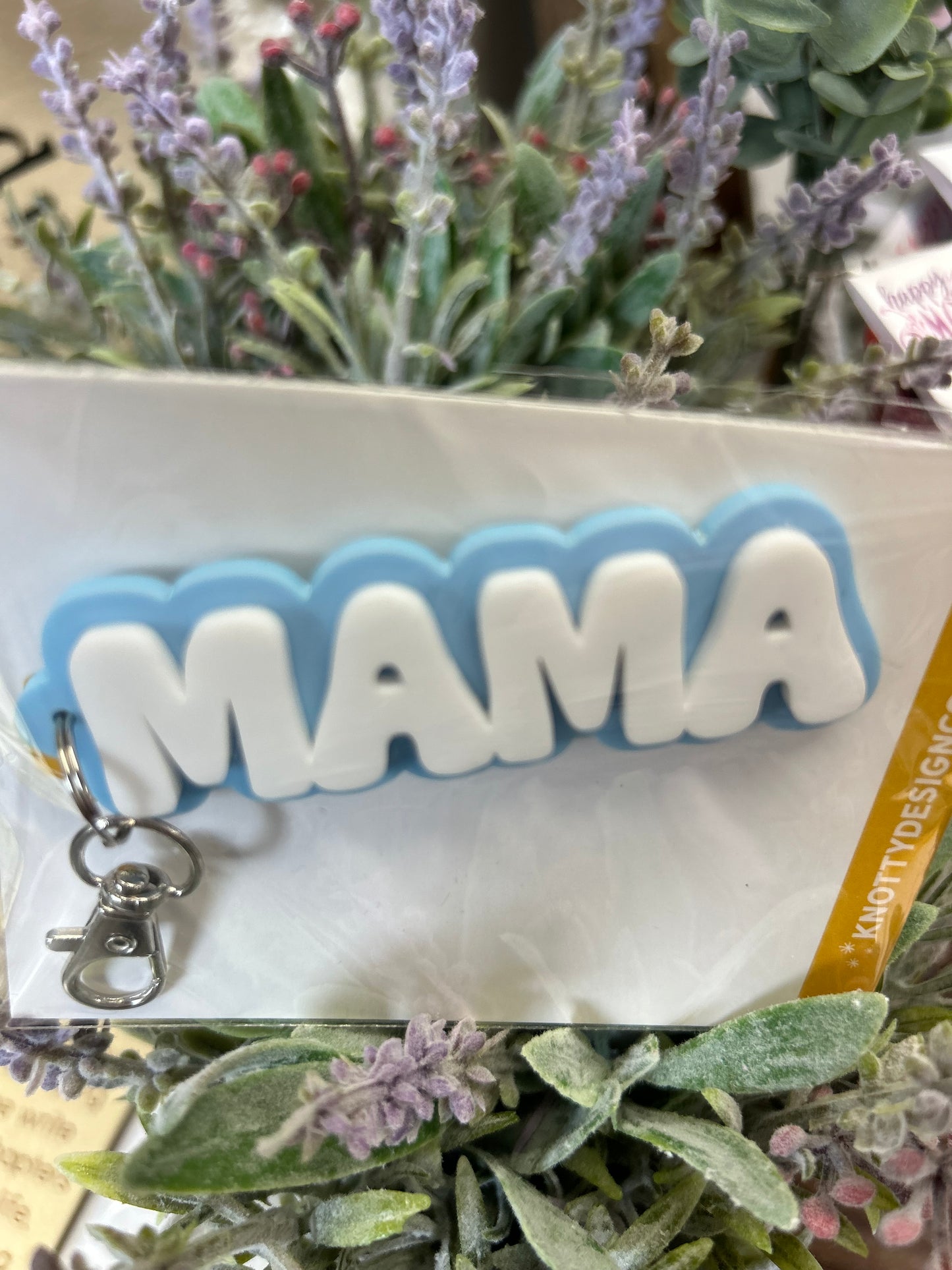 Mama 3D Acrylic Keychain: Lilac by Knotty Design Co.