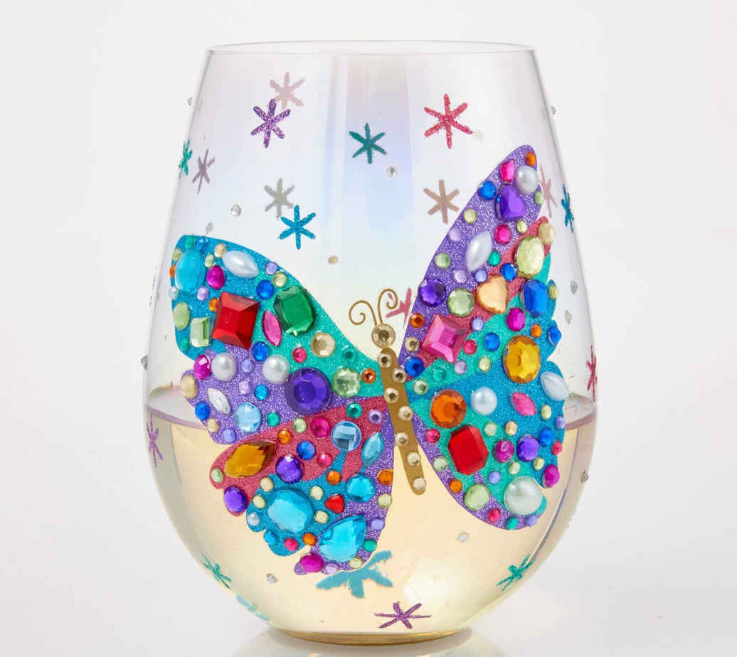 Bejeweled Butterfly Stemless by Lolita
