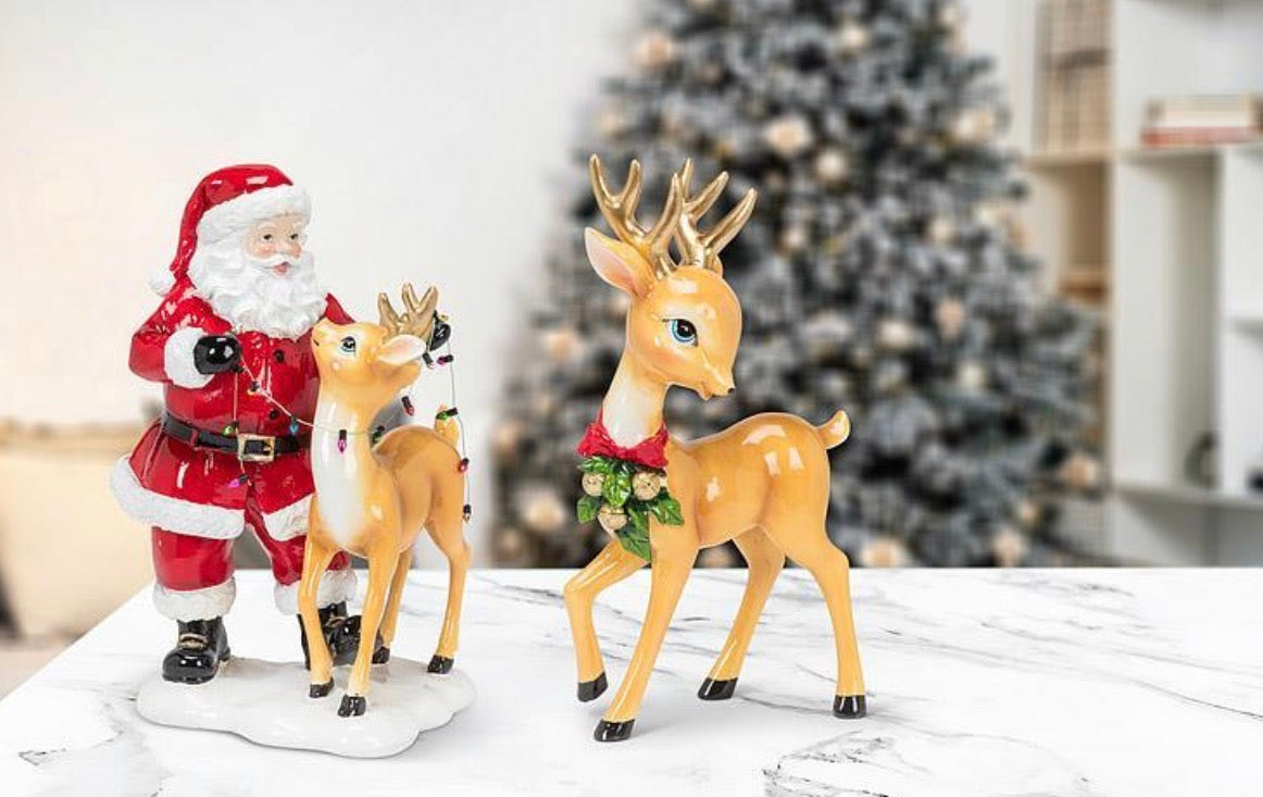 Standing Reindeer with Bow