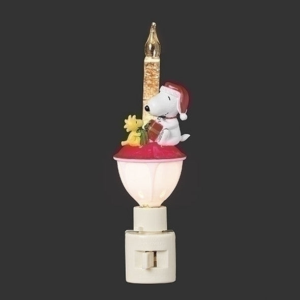 6" SNOOPY WITH PRESENT BUBBLE NIGHT LIGHT WITH WOODSTOCK - 160105