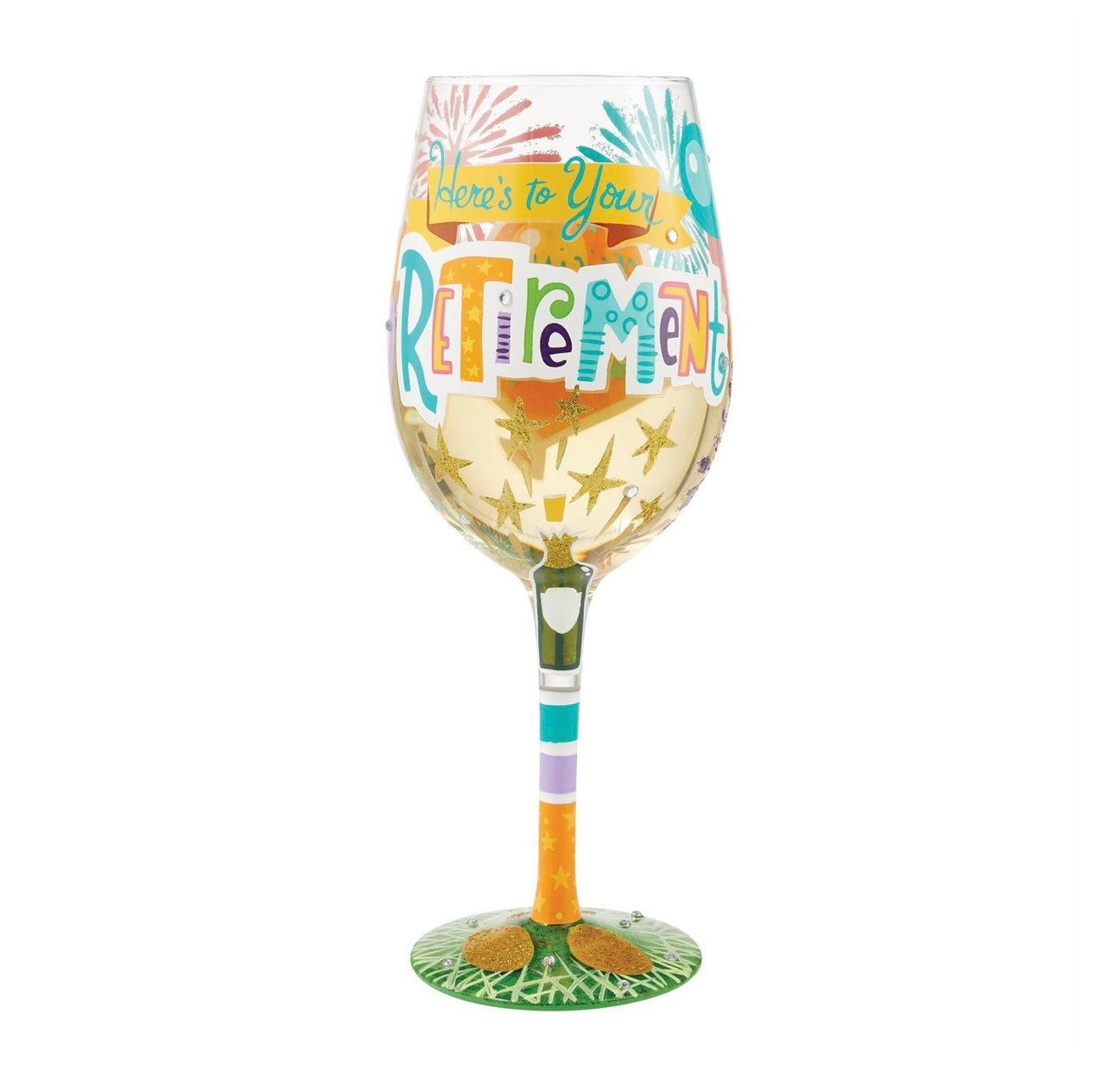 Here's to Your Retirement Wine Glass by Lolita