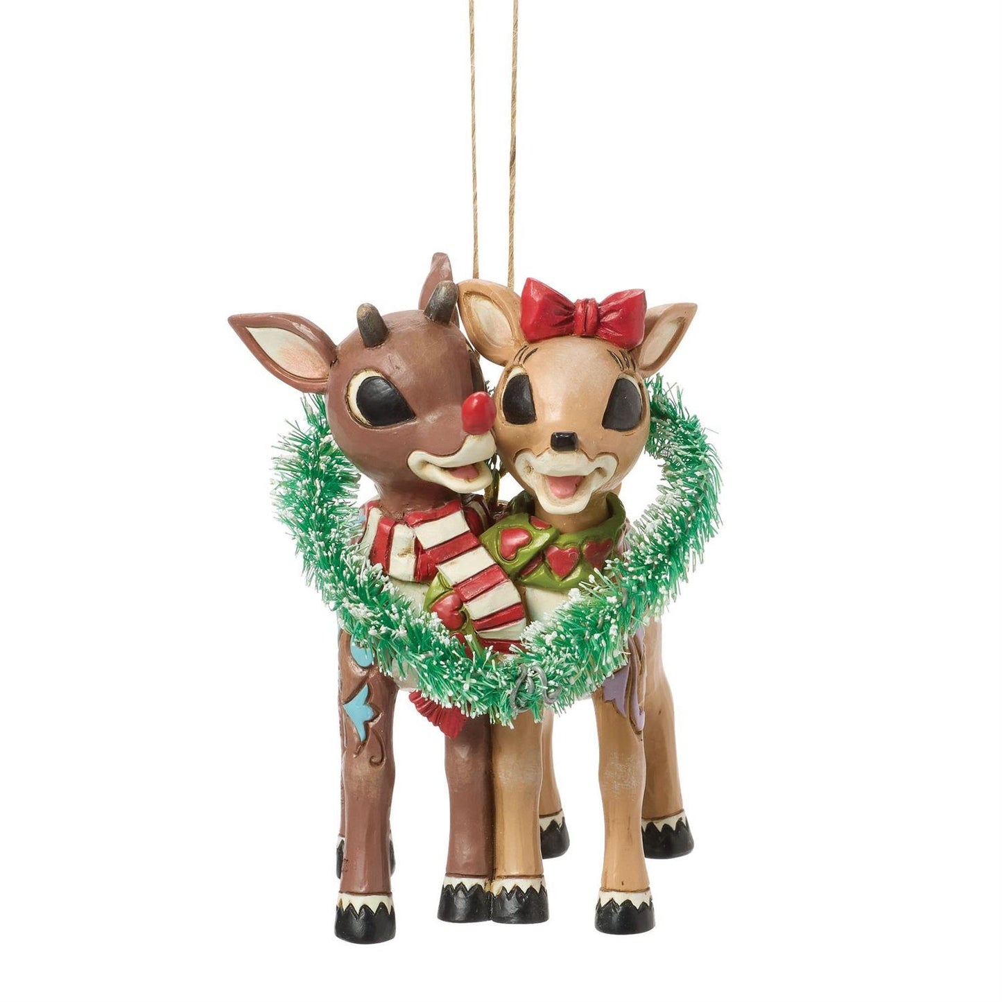 Rudolph & Clarice Heart Holiday Ornament by Jim Shore
