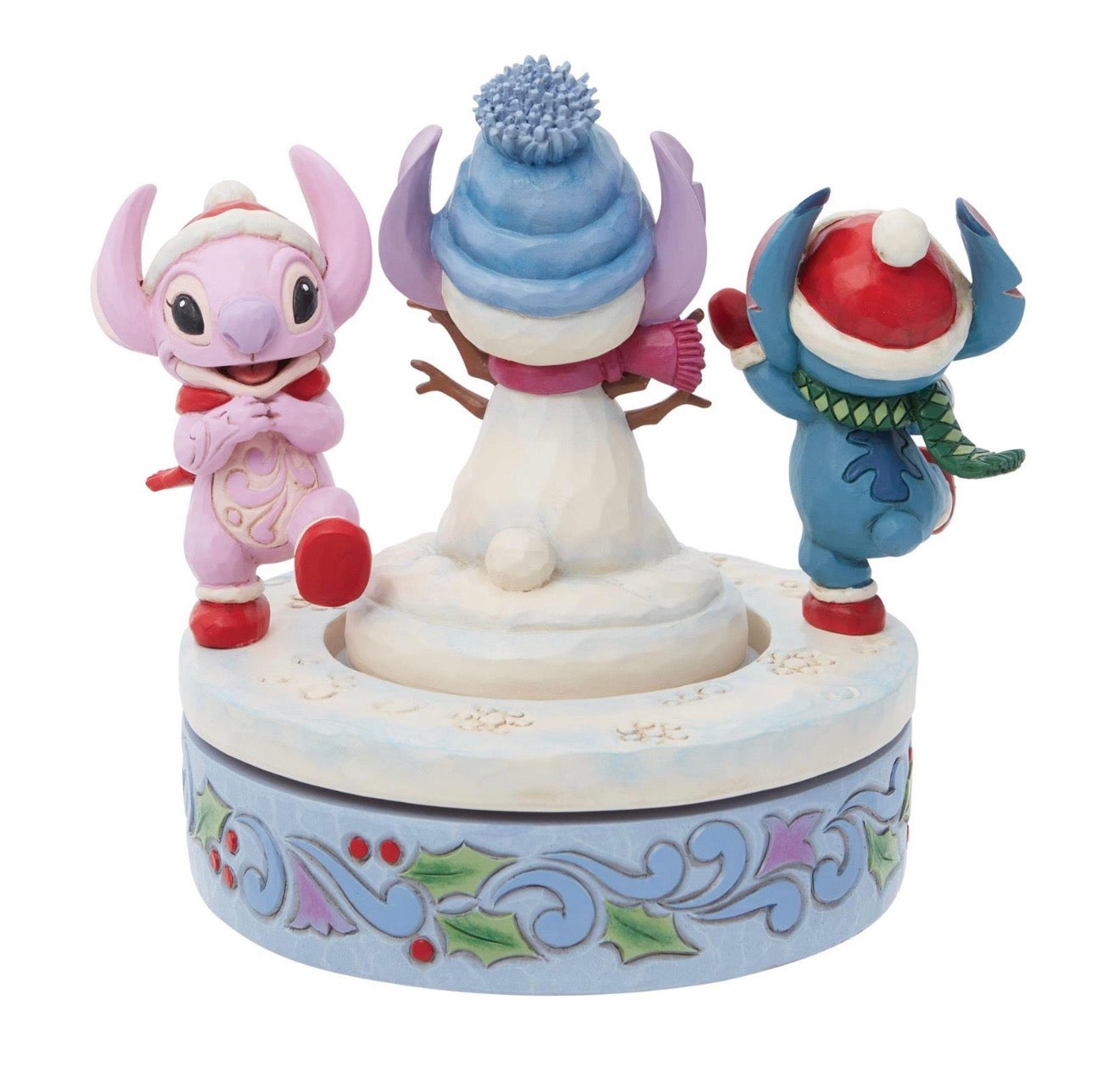 Jim Shore, Stitch & Angel Building a Snowman