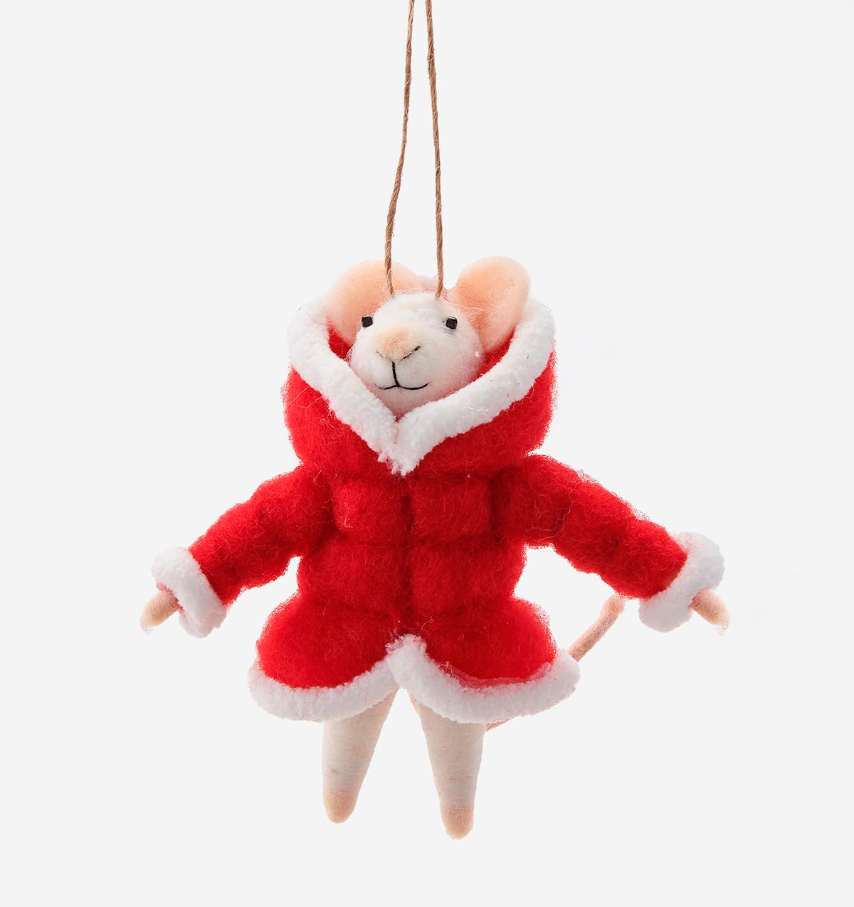 Wool Mouse with Jacket Ornament