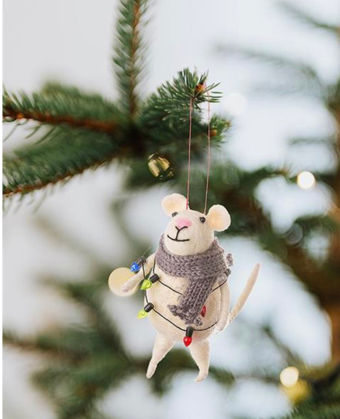Mouse with Lights Ornament