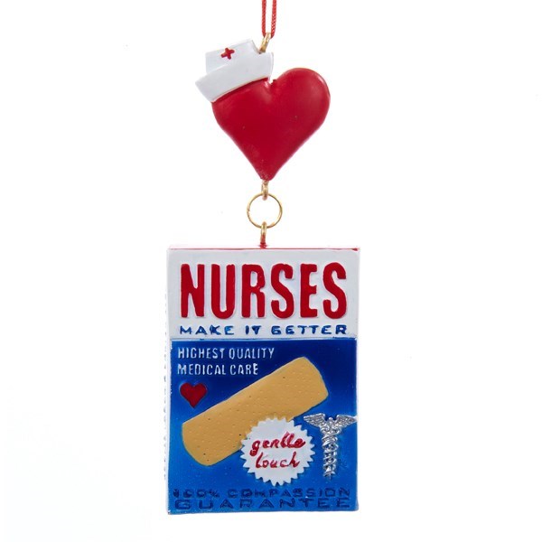 4.25"RES "NURSES" BANDAGE BOX ORN