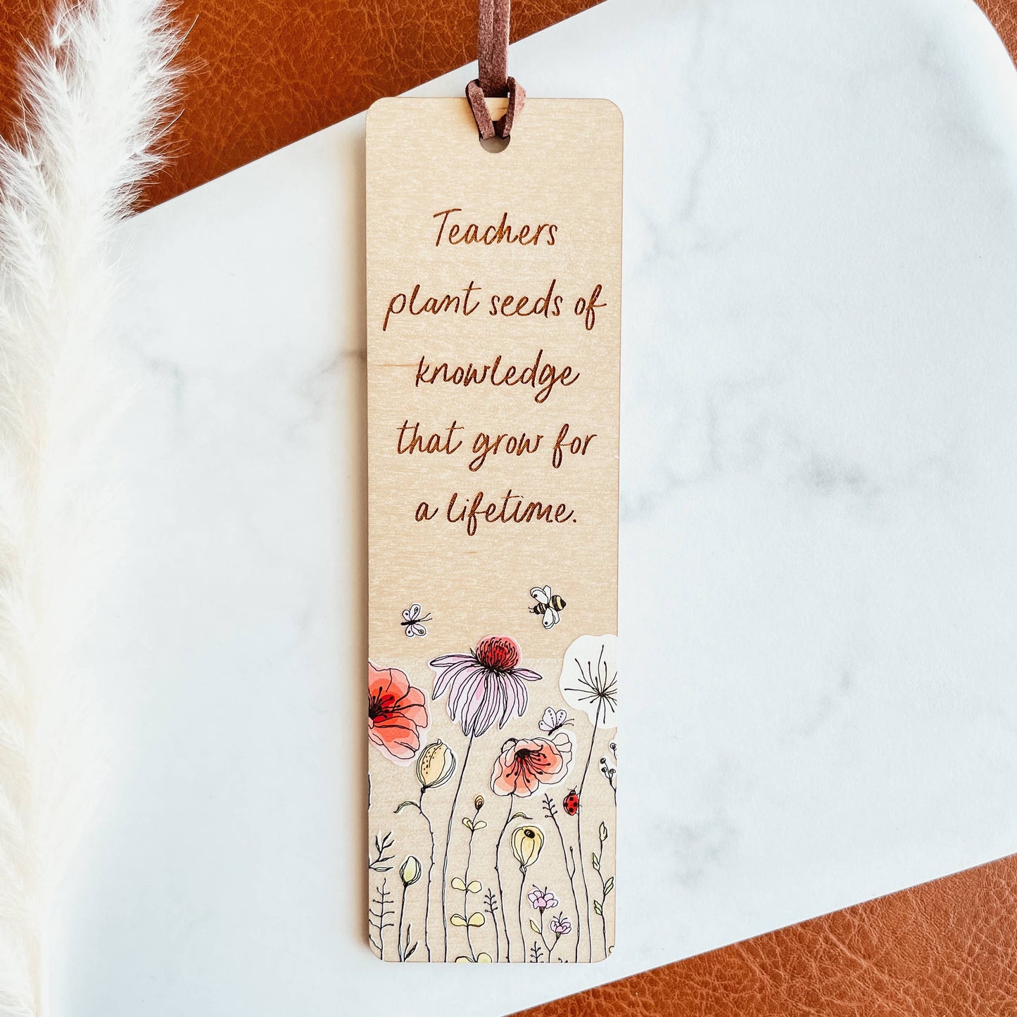Knotty Design Co. - Seeds Of Knowledge Teacher Wooden Bookmark