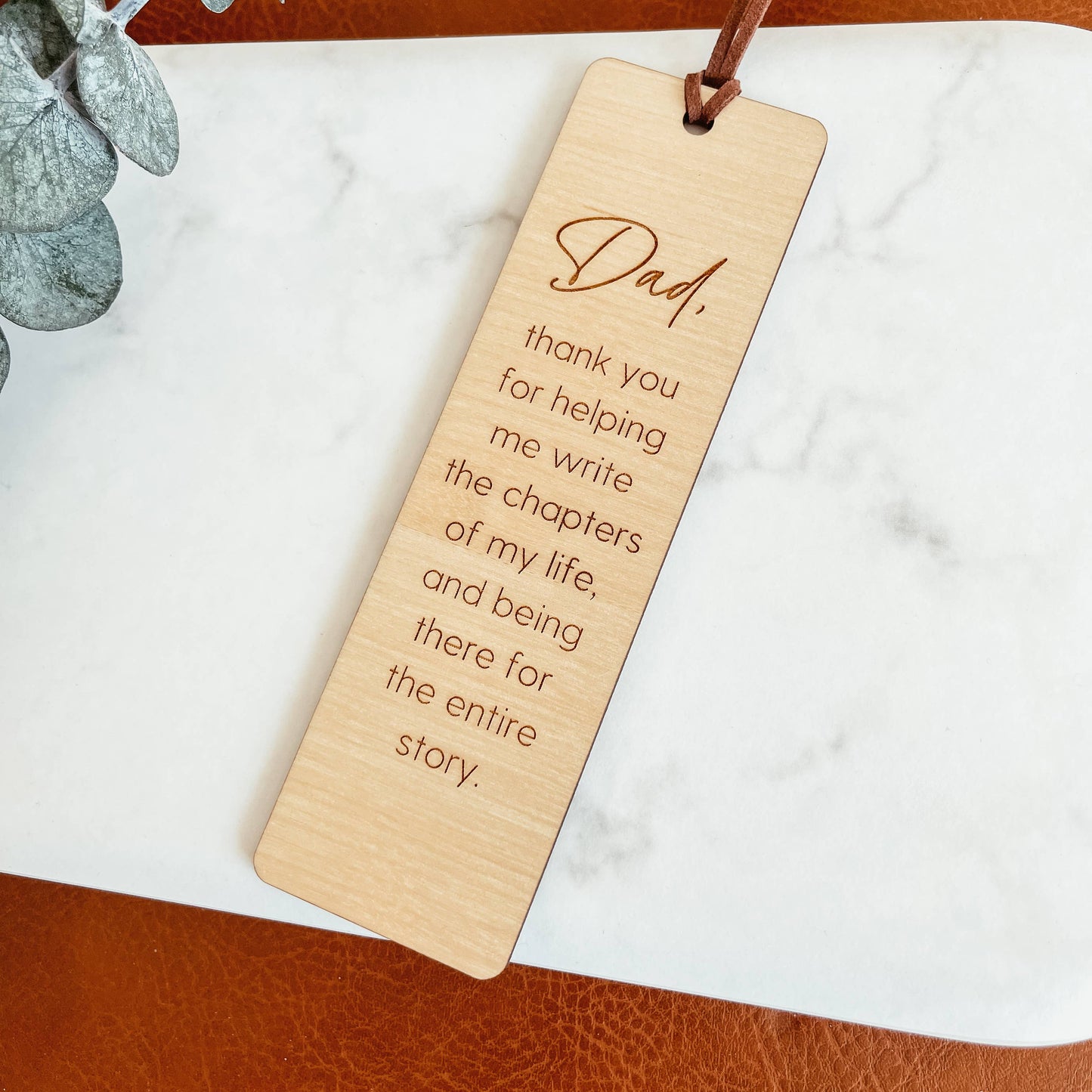 Knotty Design Co. - Dad Quote Wooden Bookmark | Father's Day Bookmark
