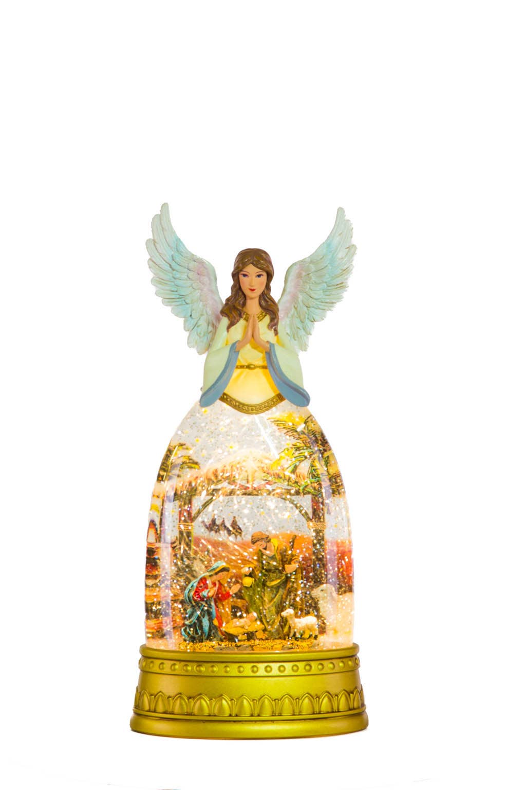 Starlight Collection - NEW - Gold Scenic LED Snow Globe