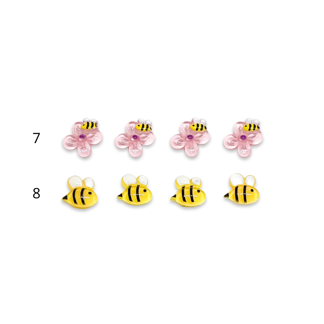 Shantiques Mini Creations - Earrings - Bumblebee with Flower #7