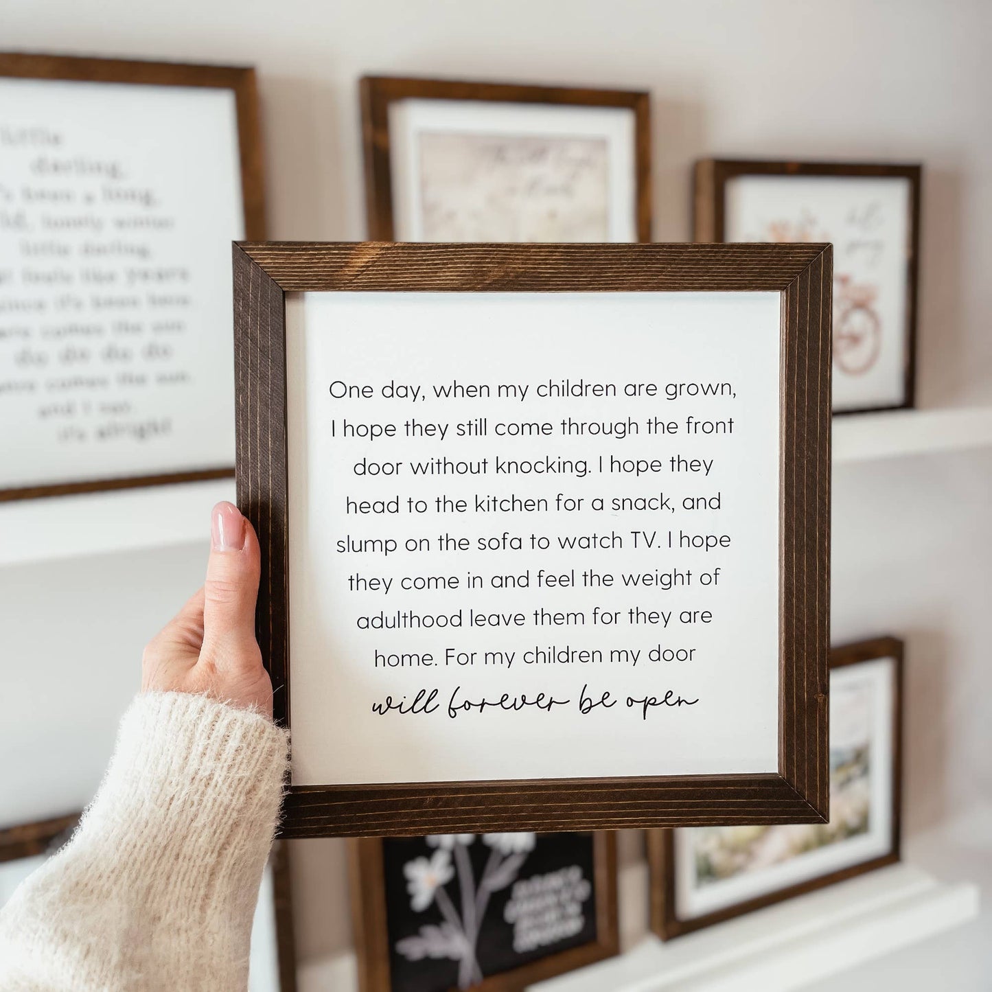 Knotty Design Co. - One Day When My Children Are Grown Framed Wood Sign