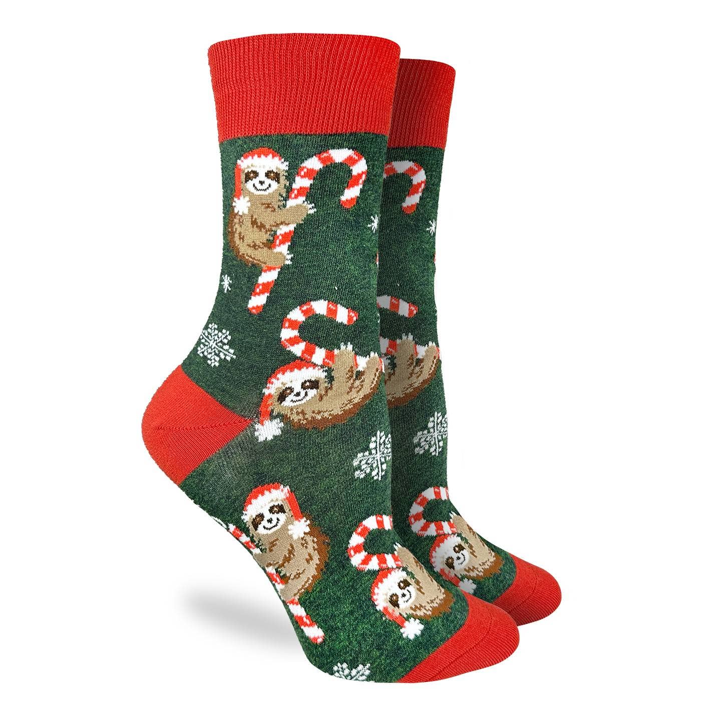 Good Luck Sock - Women's Candy Cane Sloths Socks