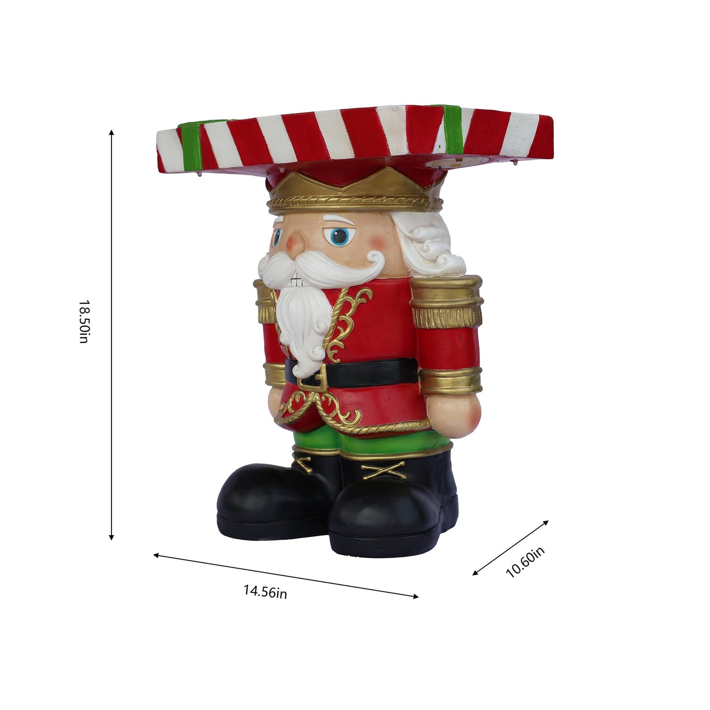 Hi-Line Gift Ltd. - Lighted Nutcracker Soldier Christmas Side Table Decor