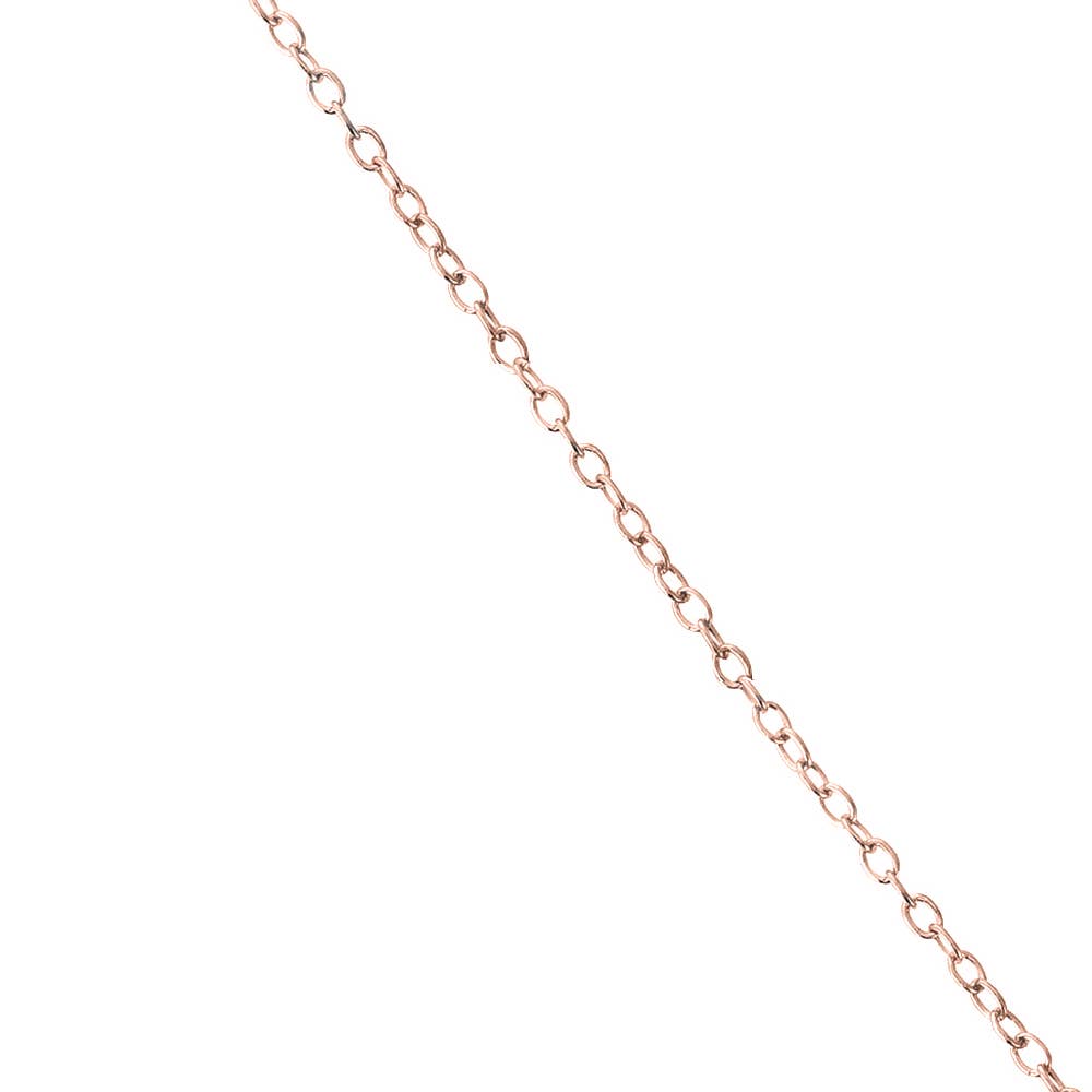 Genevive - CZ Rose Plated Double Heart Micro Pave Pendant(7075-OSE)