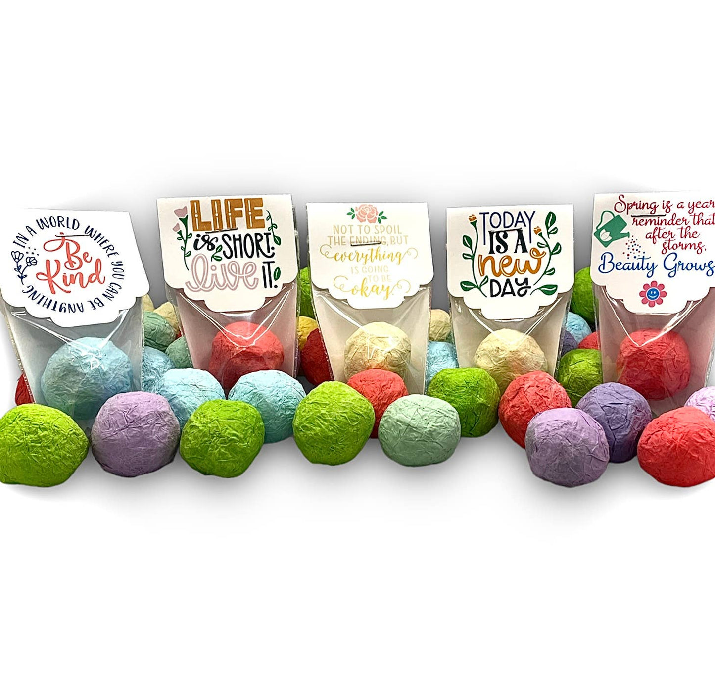 Fuschia Designs Shop - Seed Bombs - Inspirational Messages - Canadian Wildflower: 10 Single Wraps