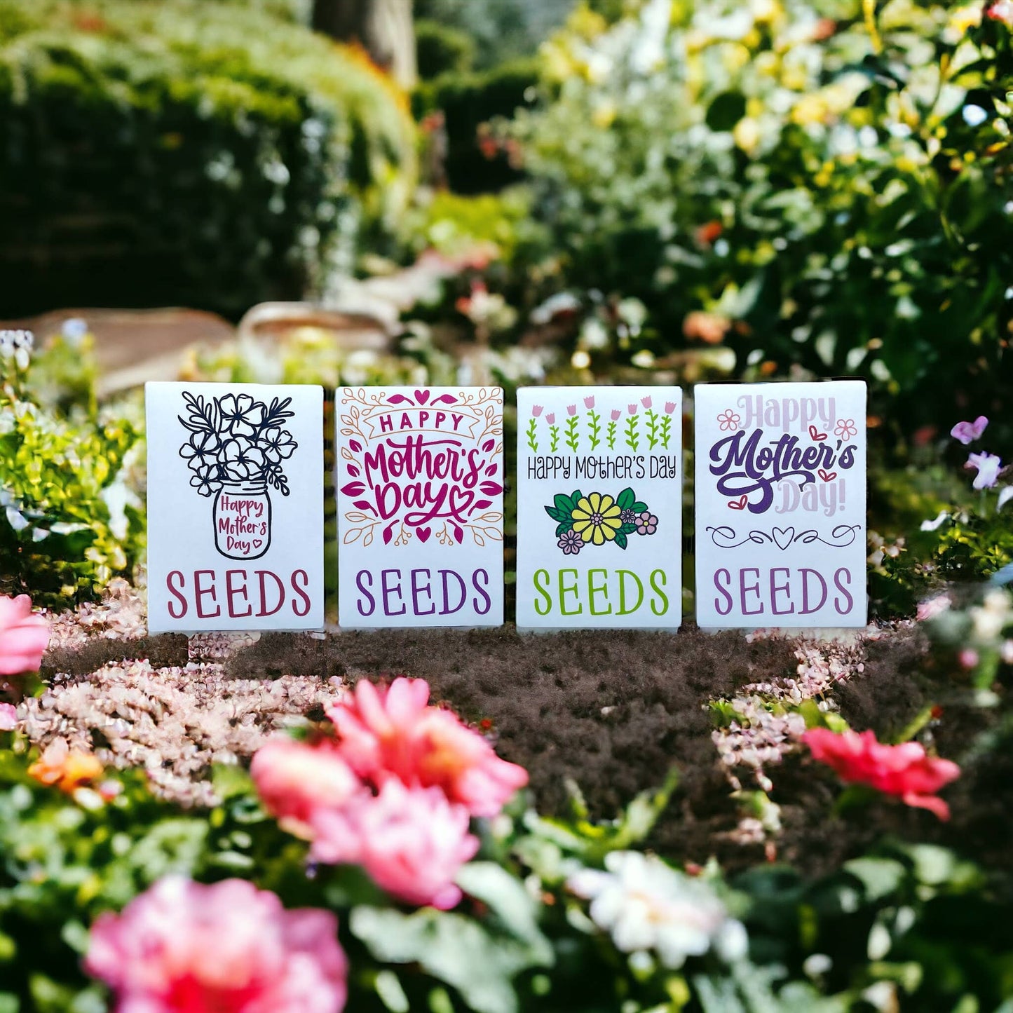 Mother’s Day seed package with poppies
