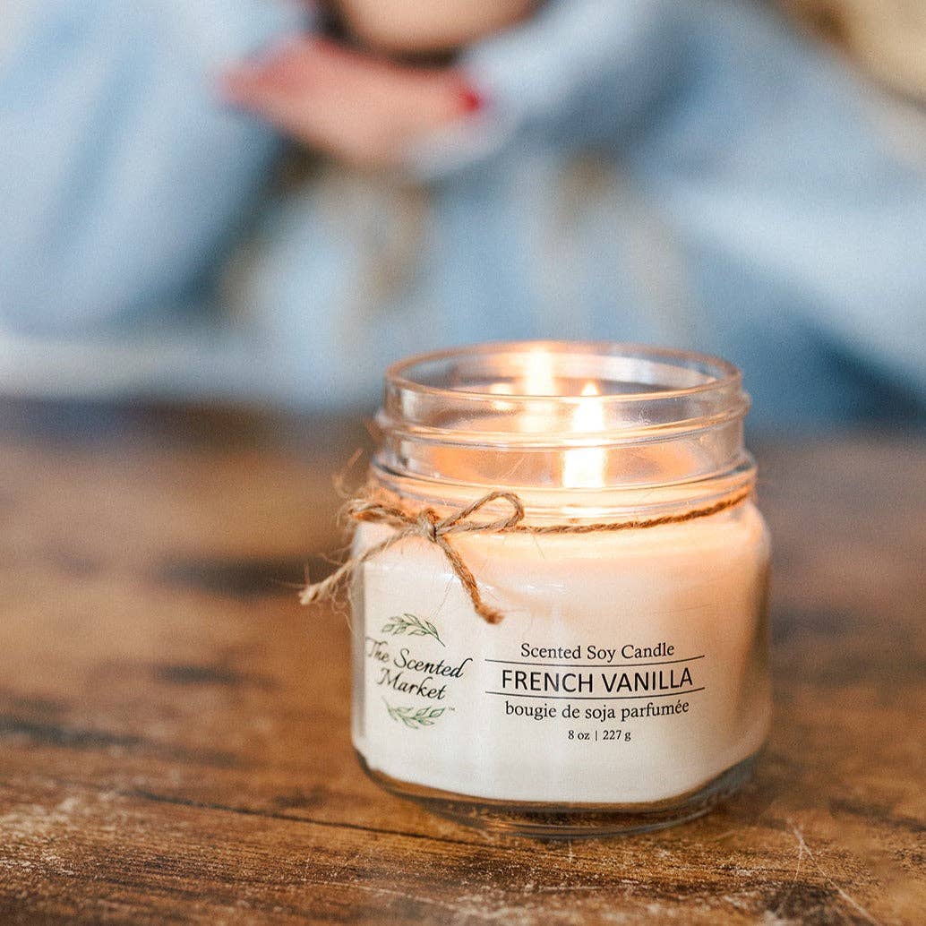 The Scented Market - FRENCH VANILLA Soy Wax Candle 8 oz