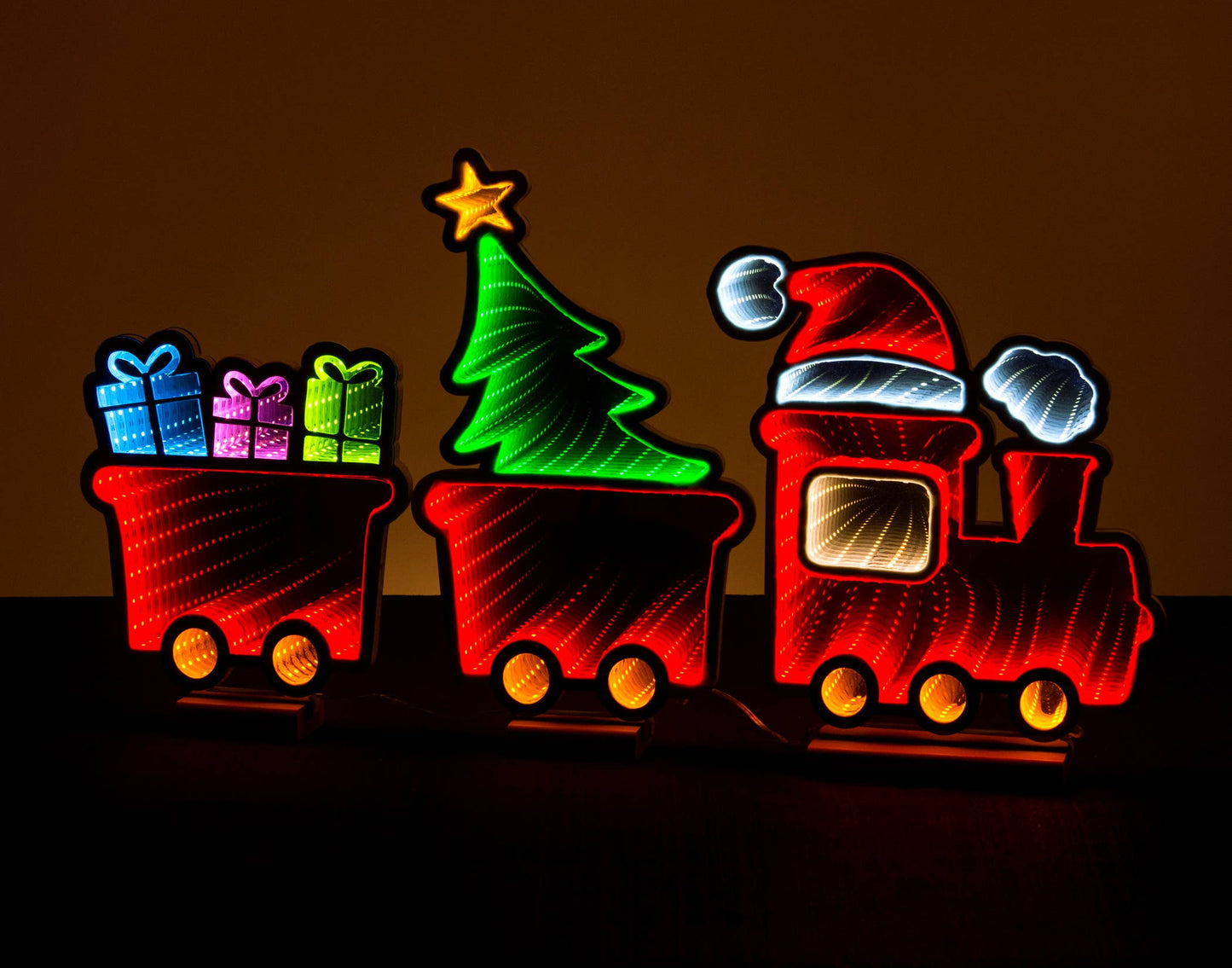 28" Christmas Train Infinity Light