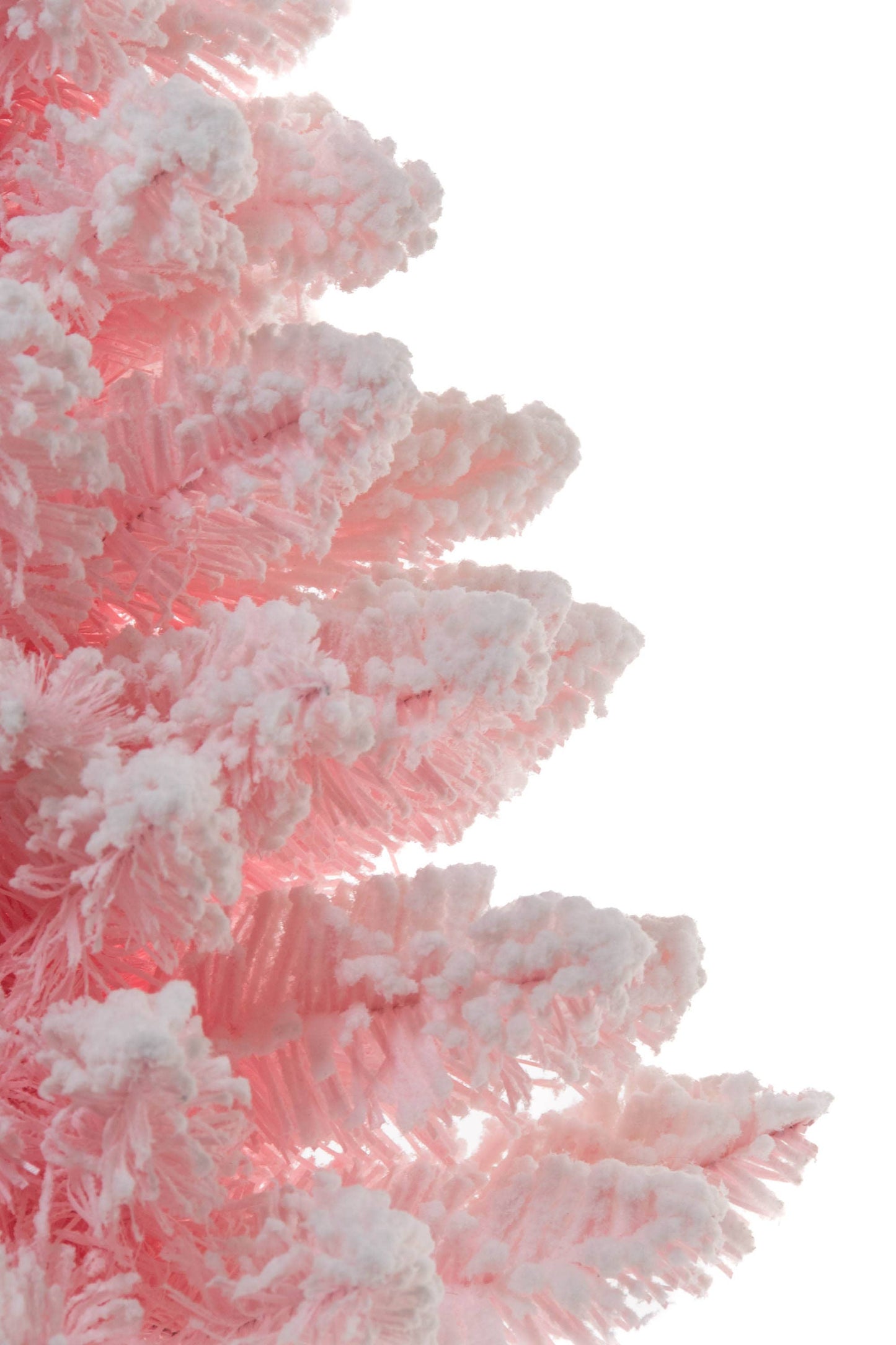 Pink Flocked Table Top Trees