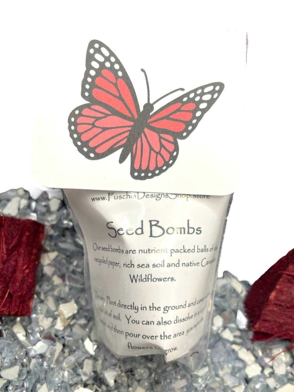 Fuschia Designs Shop - Seed Bombs - Mother's Day Themed - Mixed Colors - Canadian W: 10 Single Wraps