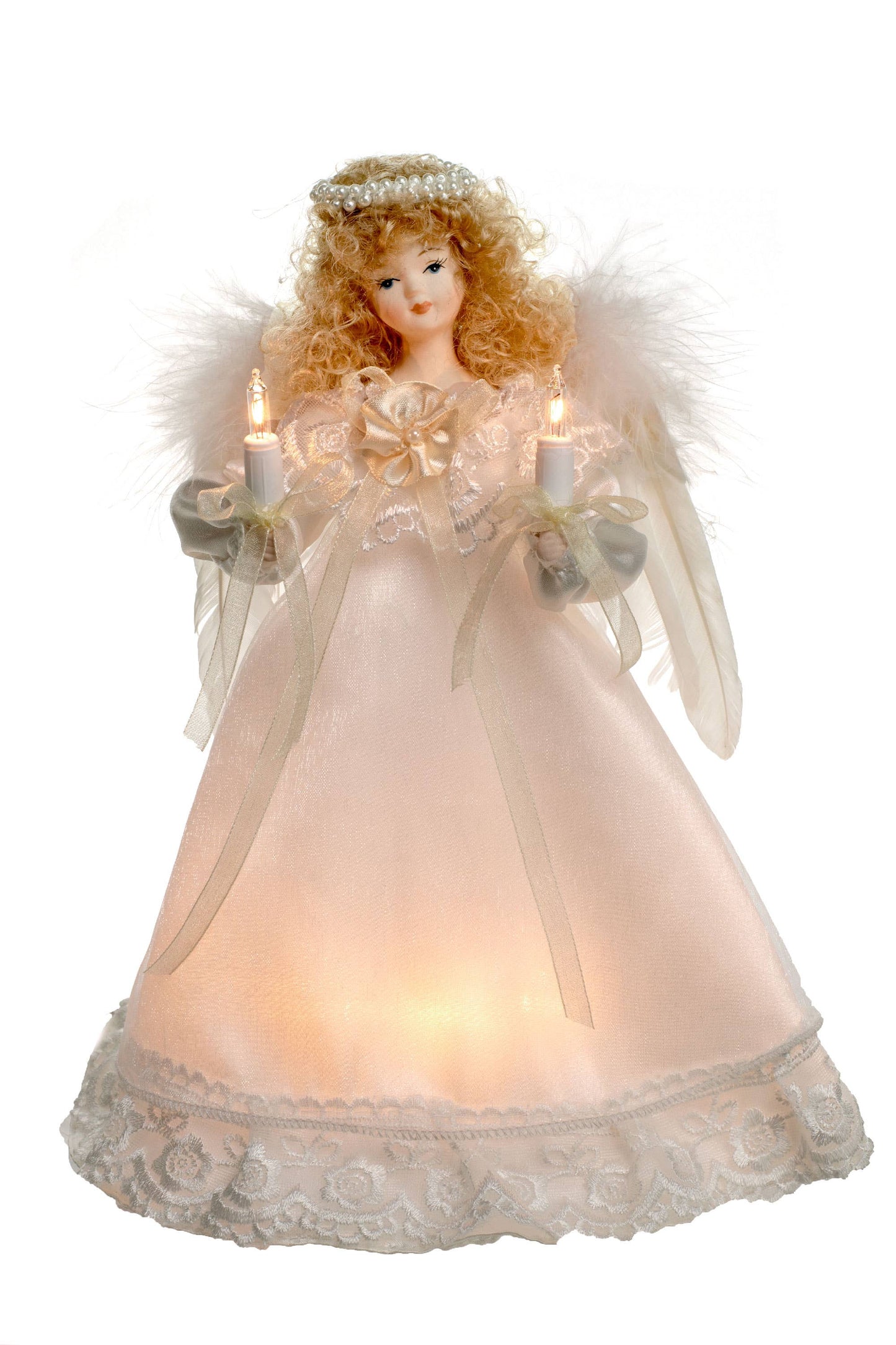 Starlight Collection - White Small 10-Light Angel Tree topper