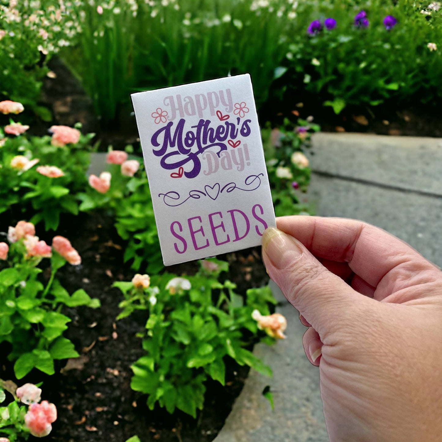 Mother’s Day seed package with poppies