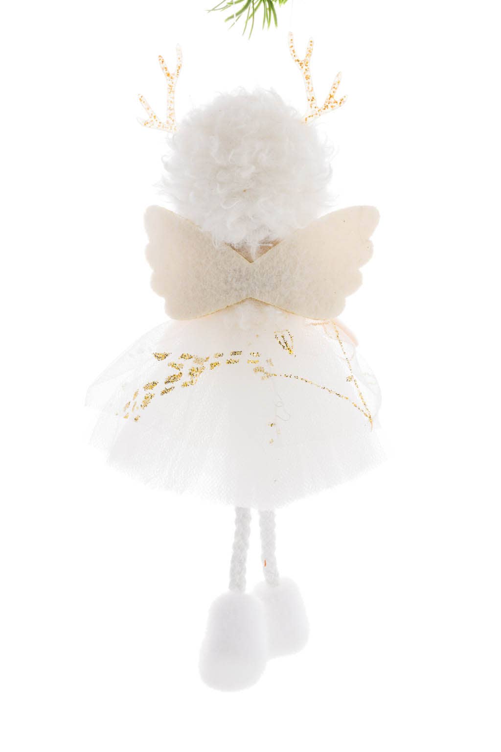 Starlight Collection - White Cherub Girl Doll With Reindeer Hat