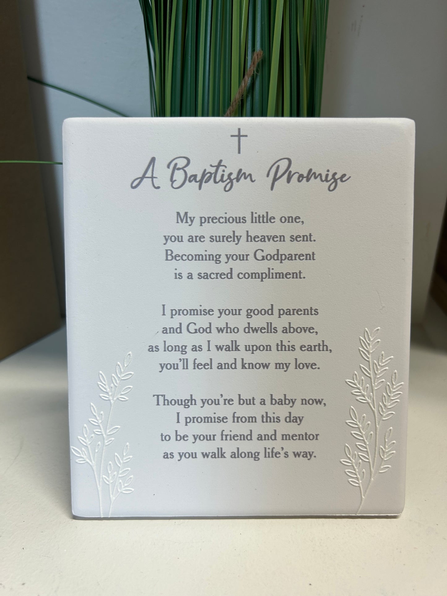 A Baptism Promise, Ceramic Plaque