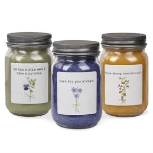 Whimsical Wildflowers/Inspirational Pint Candle, Crossroads