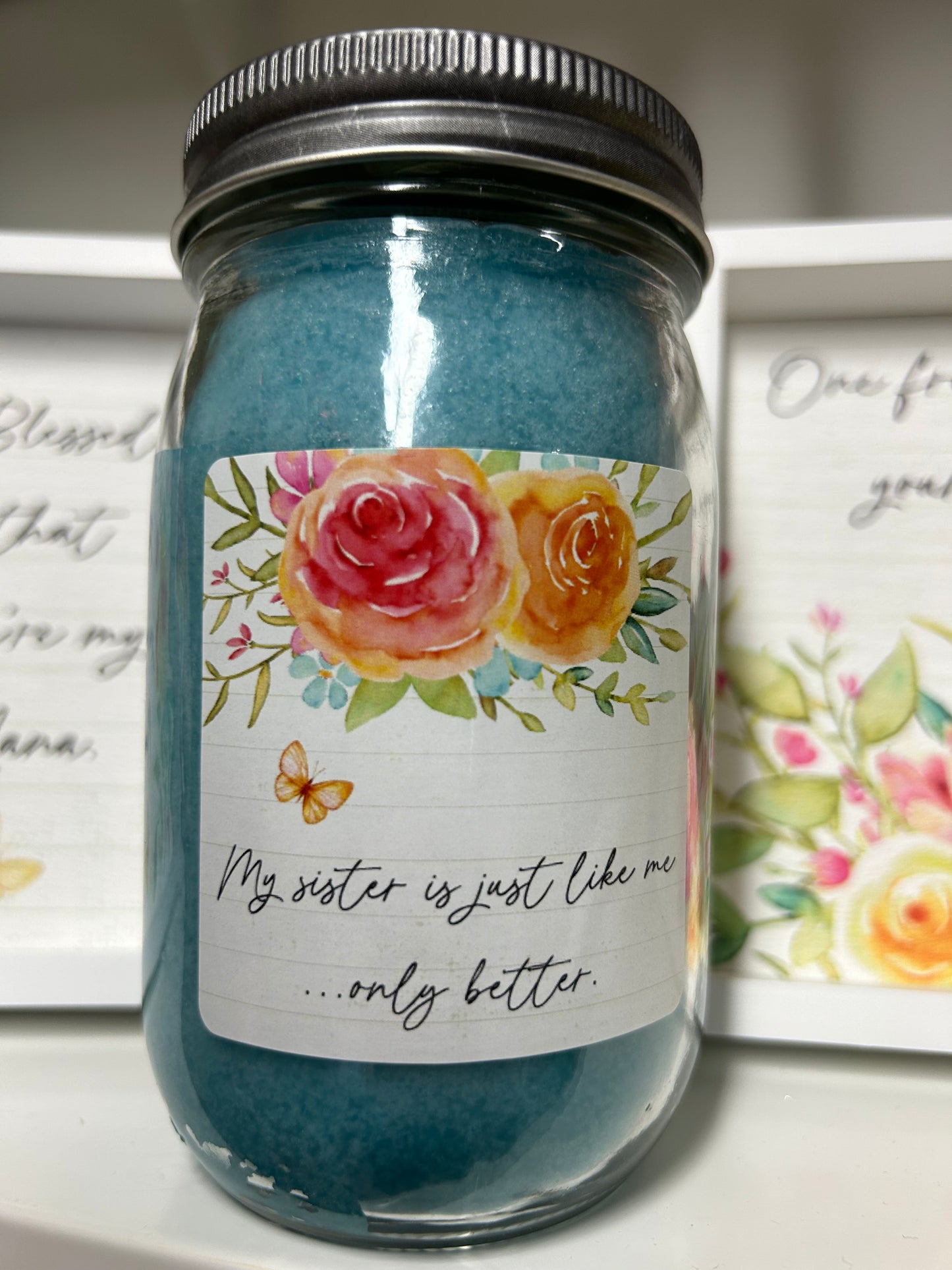 Butterfly Wishes Pint Candle by Crossroads, 12 ounces