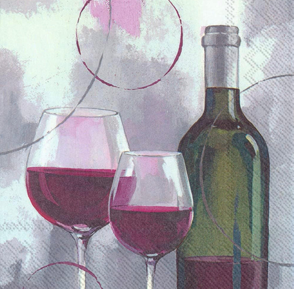 Paper Napkins, Modern Red Wine by IHR