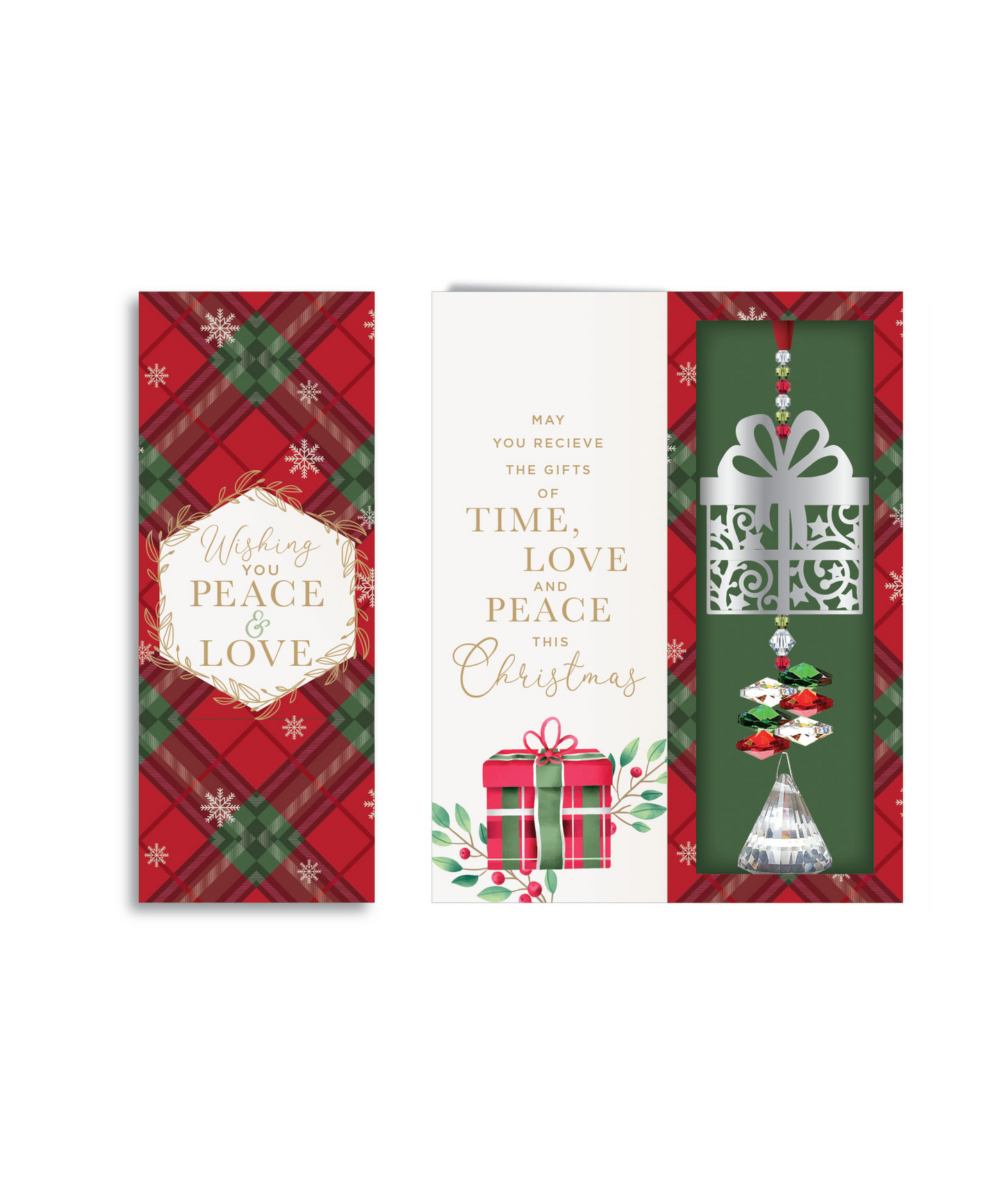 Wishing you Peace and Love Prism Ornament