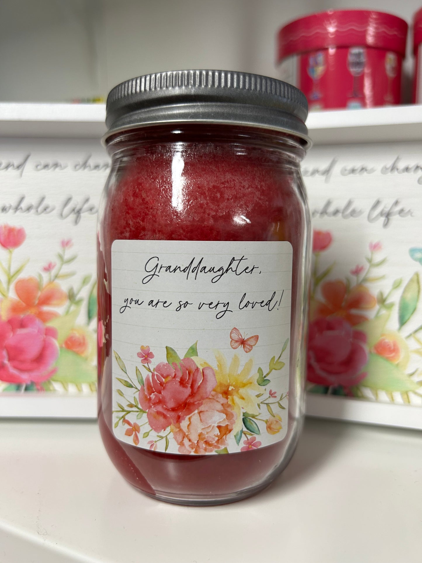 Butterfly Wishes Pint Candle by Crossroads, 12 ounces