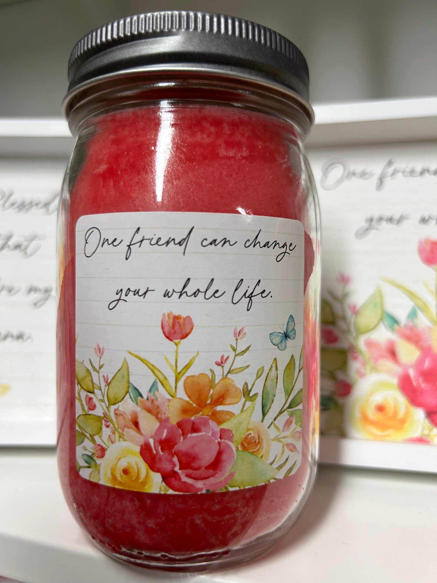 Butterfly Wishes Pint Candle by Crossroads, 12 ounces