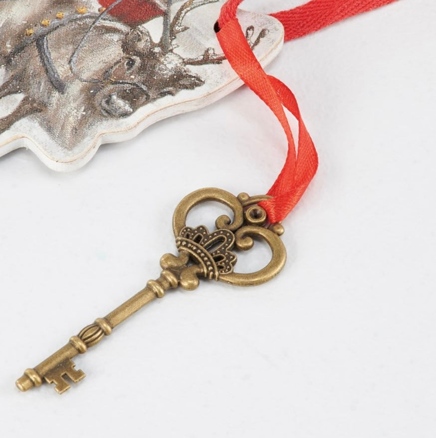 Santa’s Sleigh Key Ornament