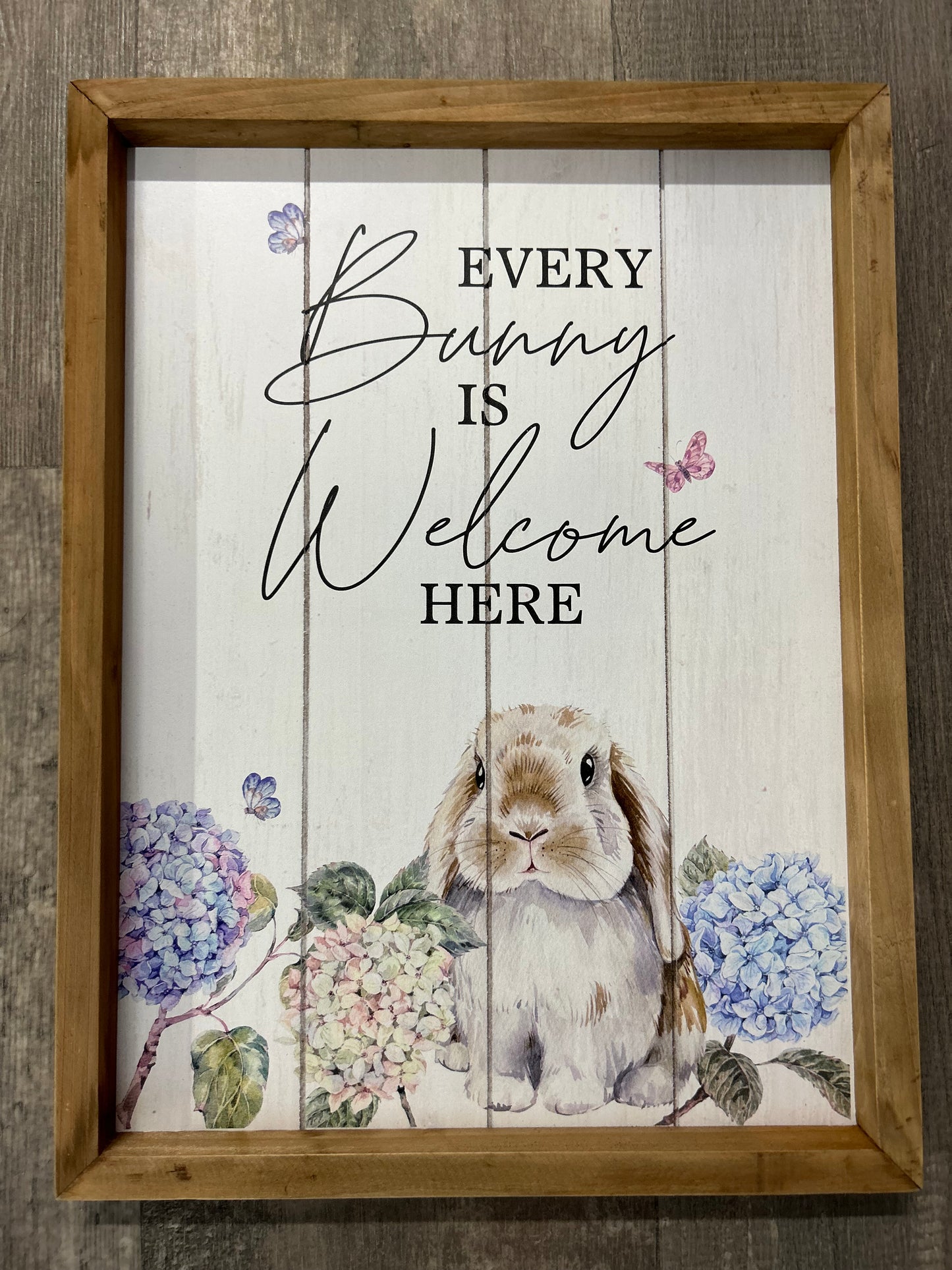 Wall Sign with Sentiment “Every Bunny is Welcome Here
