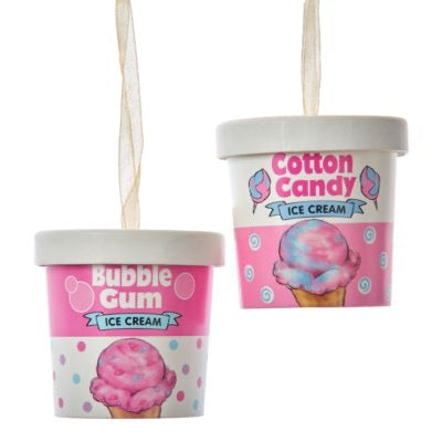 Ice Cream Container Ornaments 2.5” Two Styles