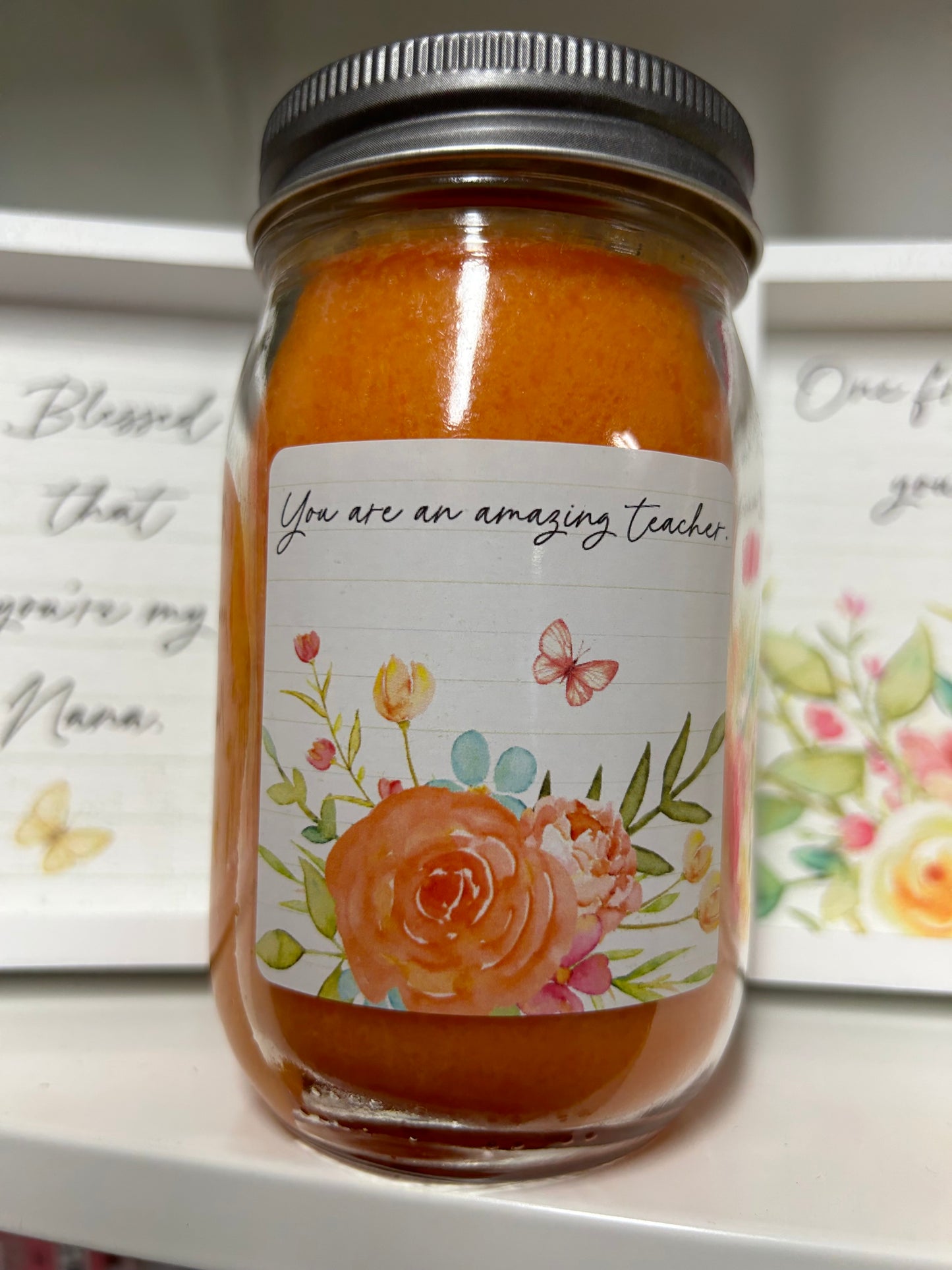 Butterfly Wishes Pint Candle by Crossroads, 12 ounces