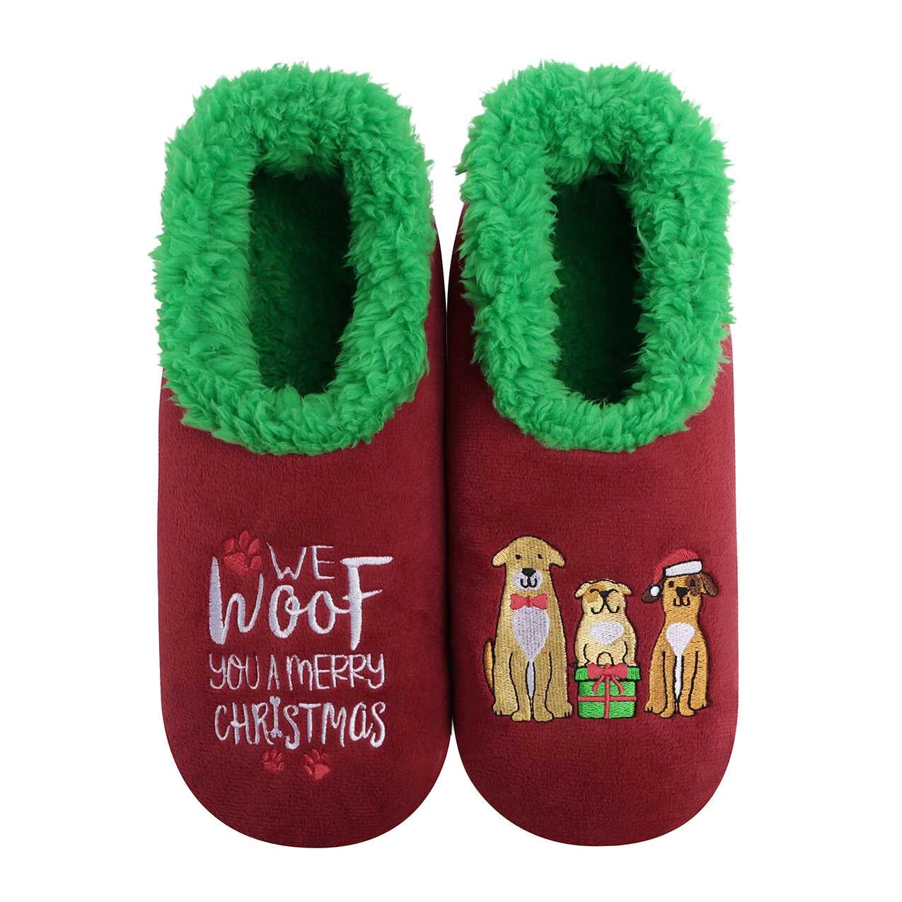 Men’s Slippers, We Woof you a Merry Christmas by Snoozies