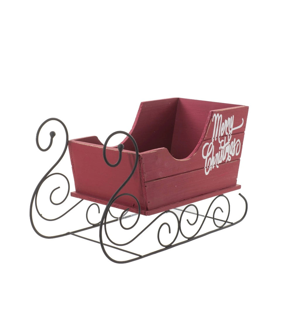Red Wooden Sleigh