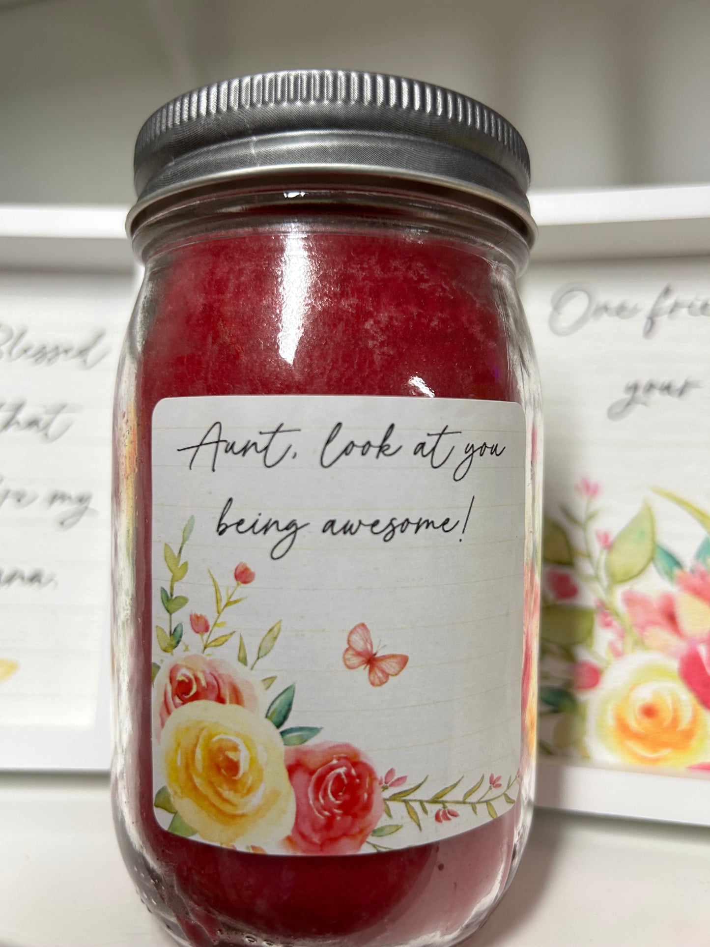 Butterfly Wishes Pint Candle by Crossroads, 12 ounces