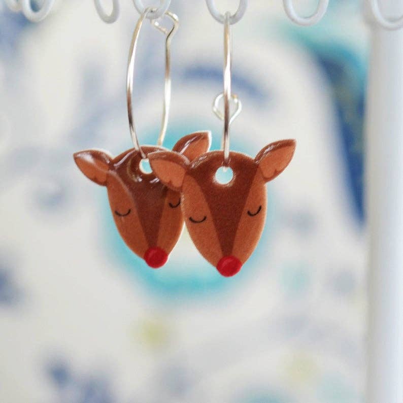 Reindeer Christmas Earrings