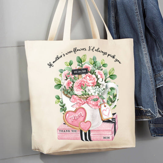Thank you MOM 12 oz Cotton Tote Bag