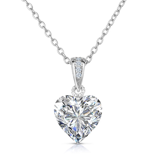 Genevive - Sterling Silver Gold Plated  Cubic Zirconia Necklace(3474)